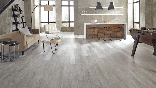 Modern home interior showcasing stylish and durable flooring solutions for contemporary living spaces.